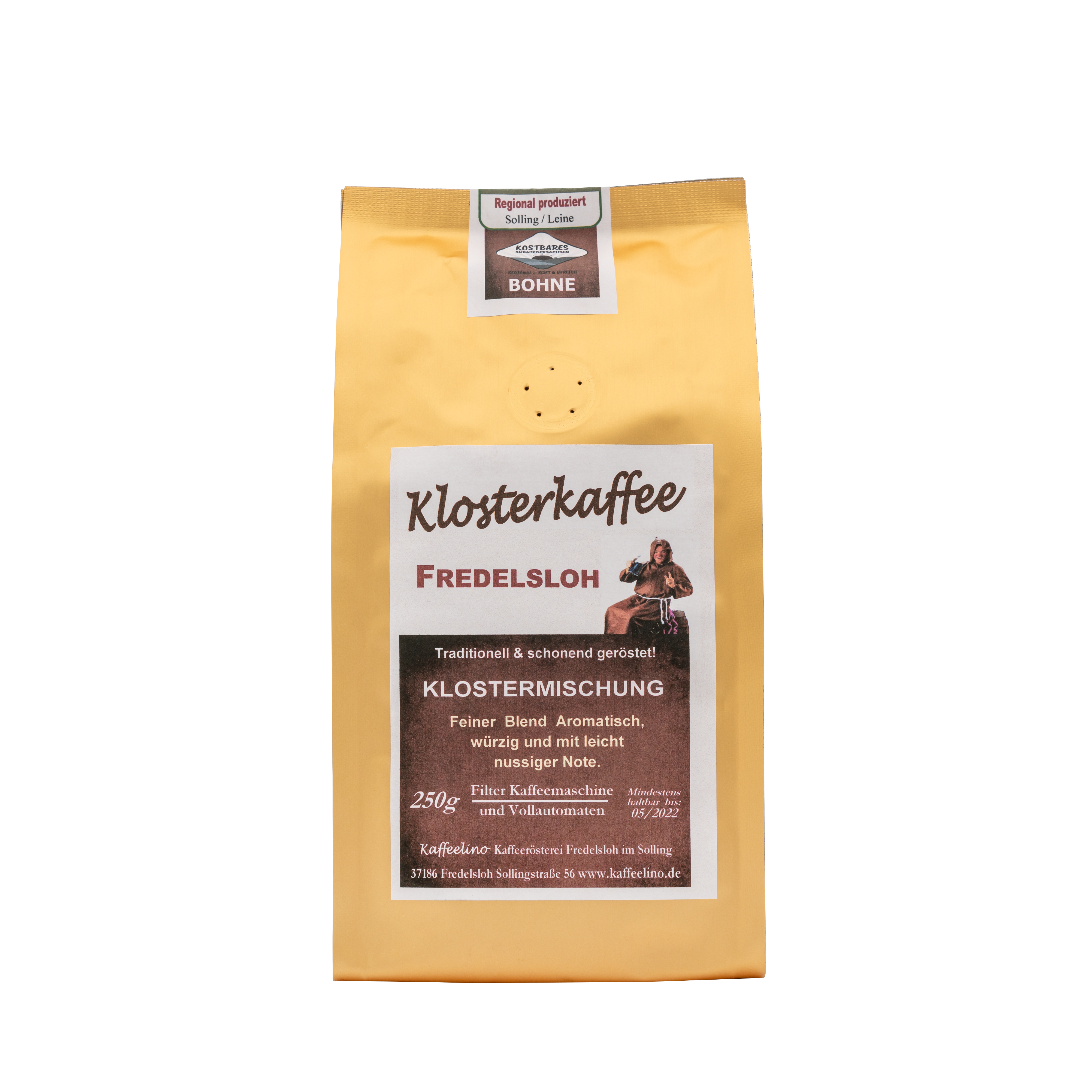 Kaffeelino -Klostermischung 250 g, Bohne oder gemahlen