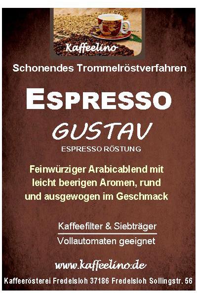 Espresso Gustav 250 g, Bohne