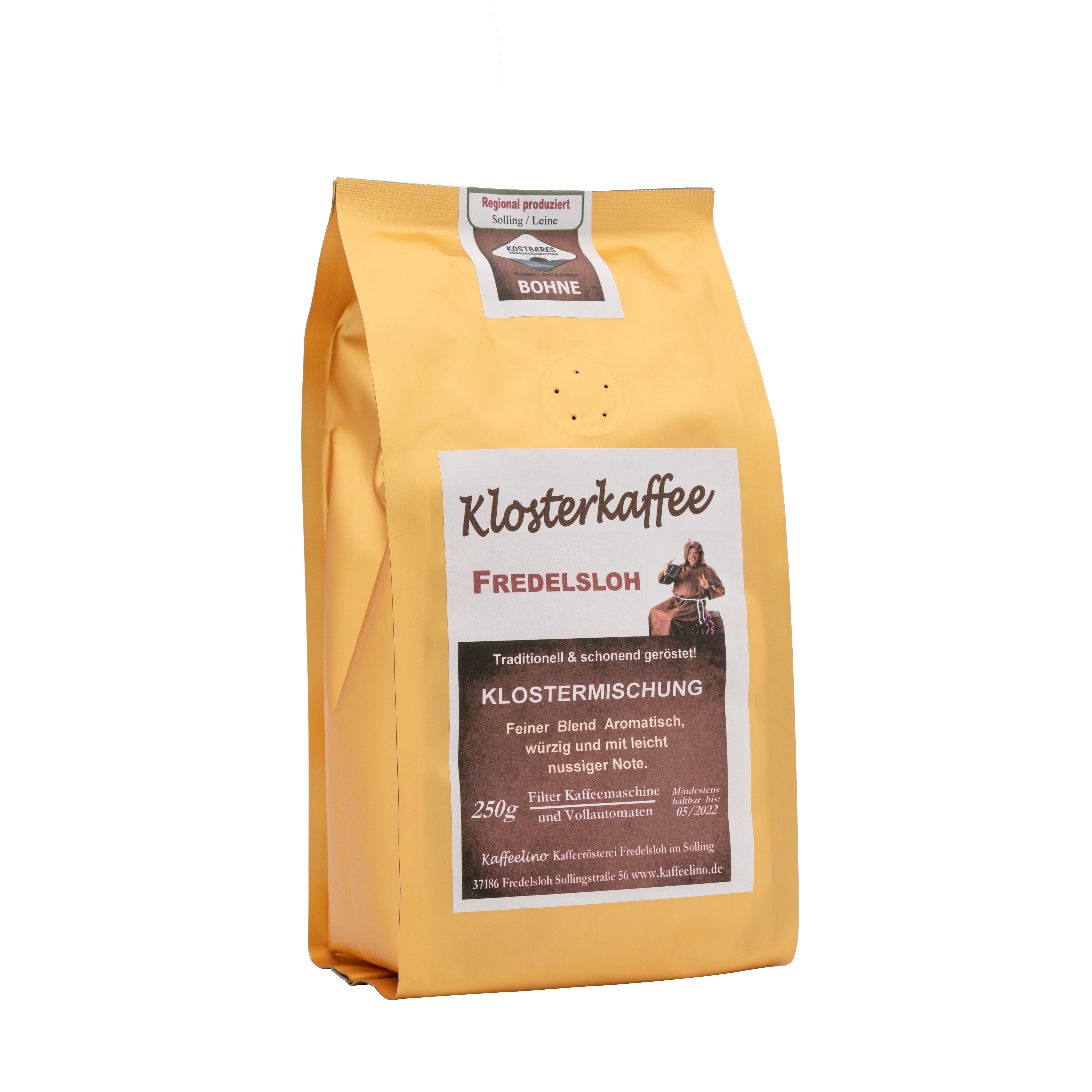 Kaffeelino -Klostermischung 250 g, Bohne oder gemahlen